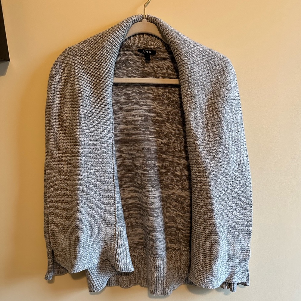 Apt. 9 Gray Sweater/Cardigan With Some Sort Of El… - image 1